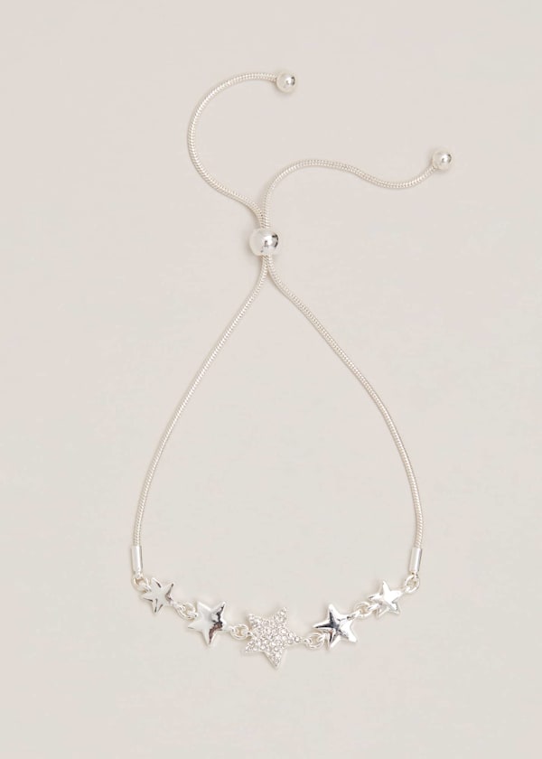 Silver Plated Star Extender Bracelet