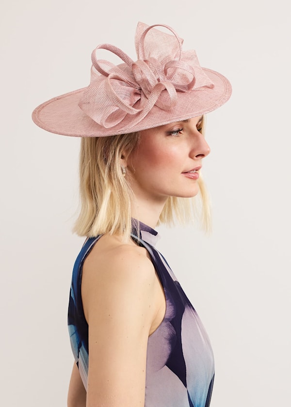 Antique Rose Bow Disc Fascinator