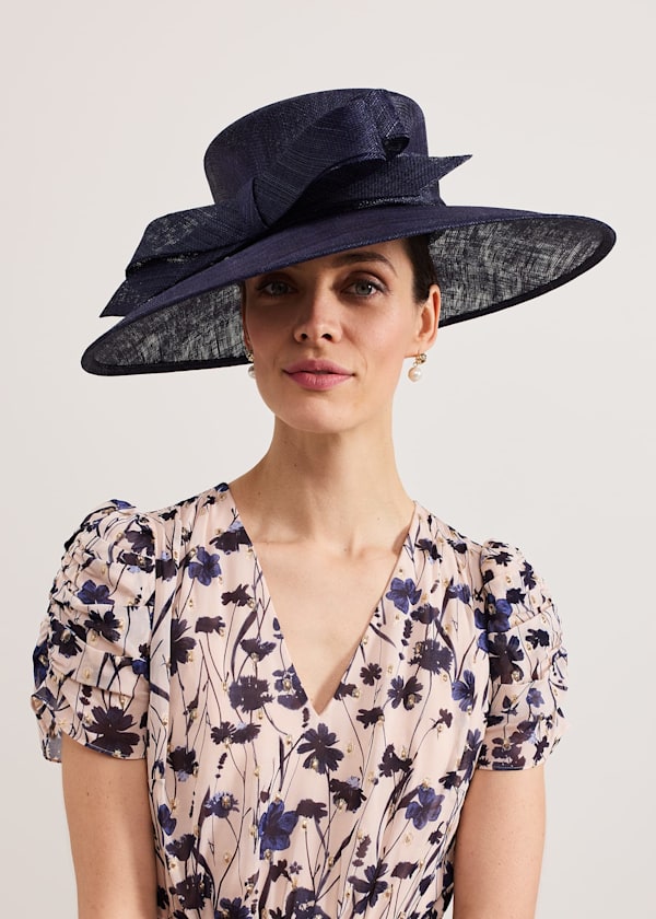 Navy Bow Hat