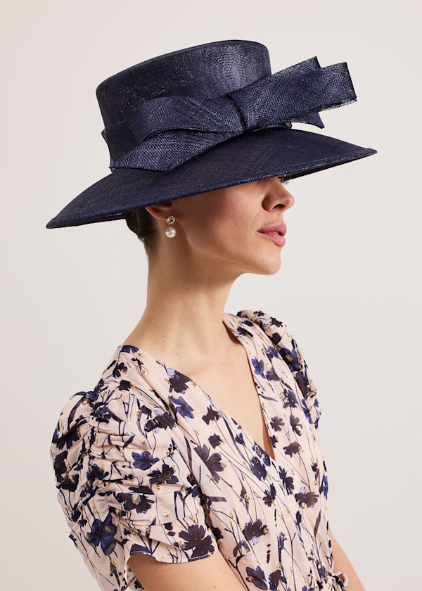 Navy Bow Hat
