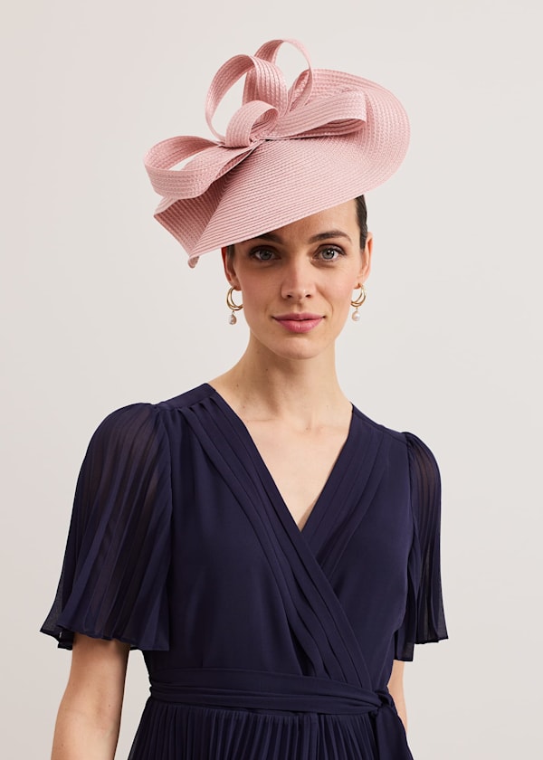 Antique Rose Plait Freeform Fascinator
