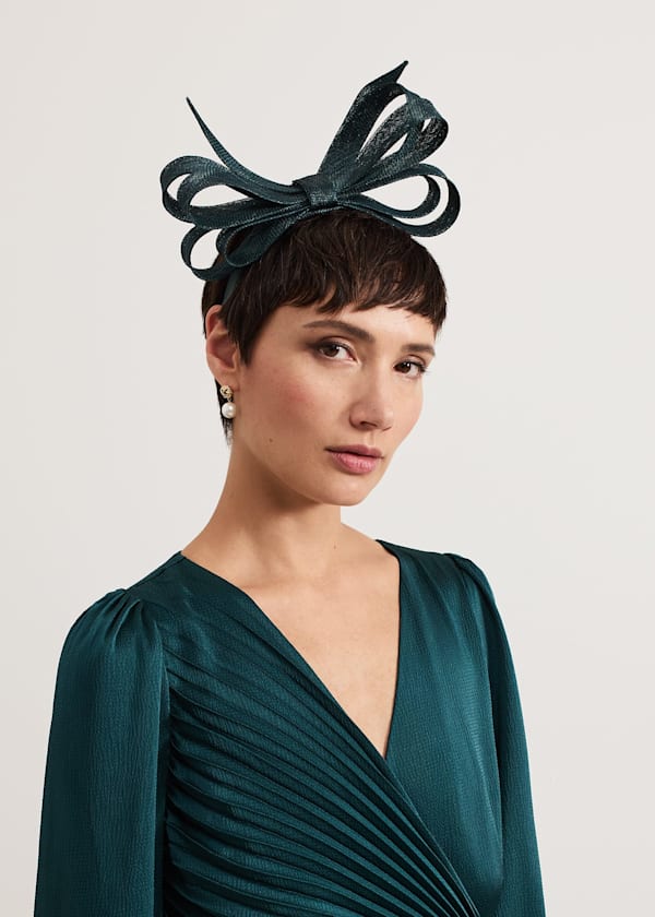 Teal Oversized Bow Headband