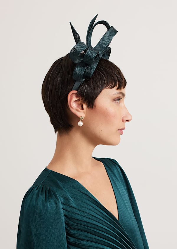 Teal Oversized Bow Headband