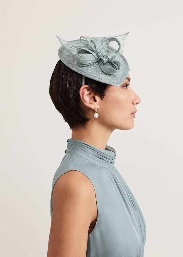Green Oval Mini Fascinator
