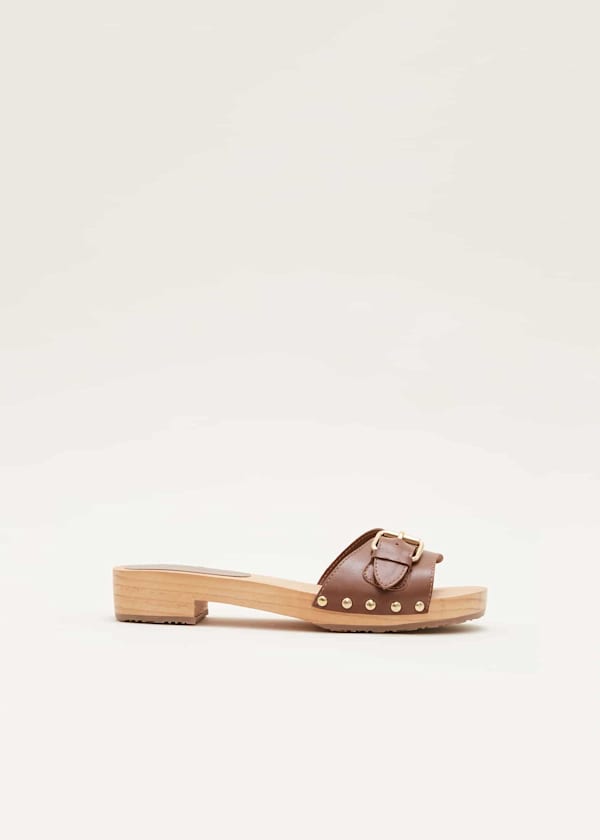 Buckle Front Clog Sandal