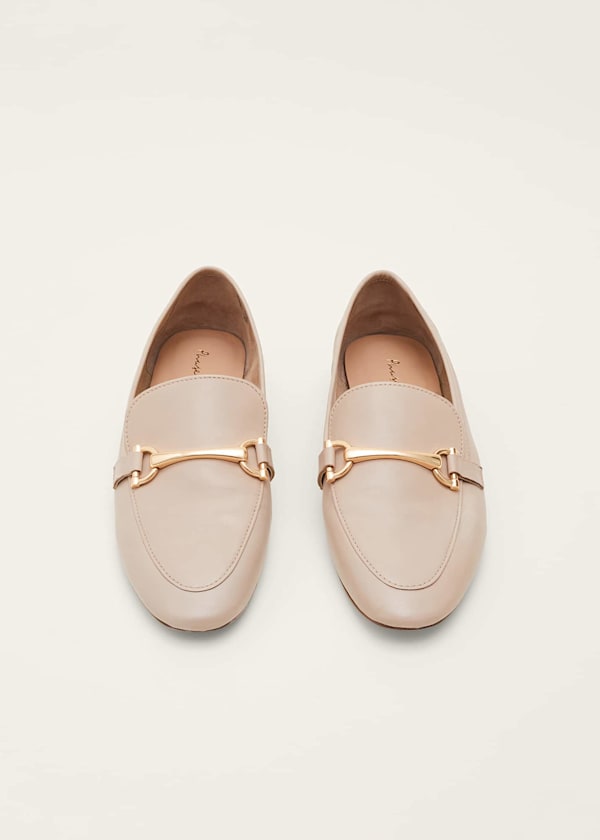 T-Bar Leather Loafers