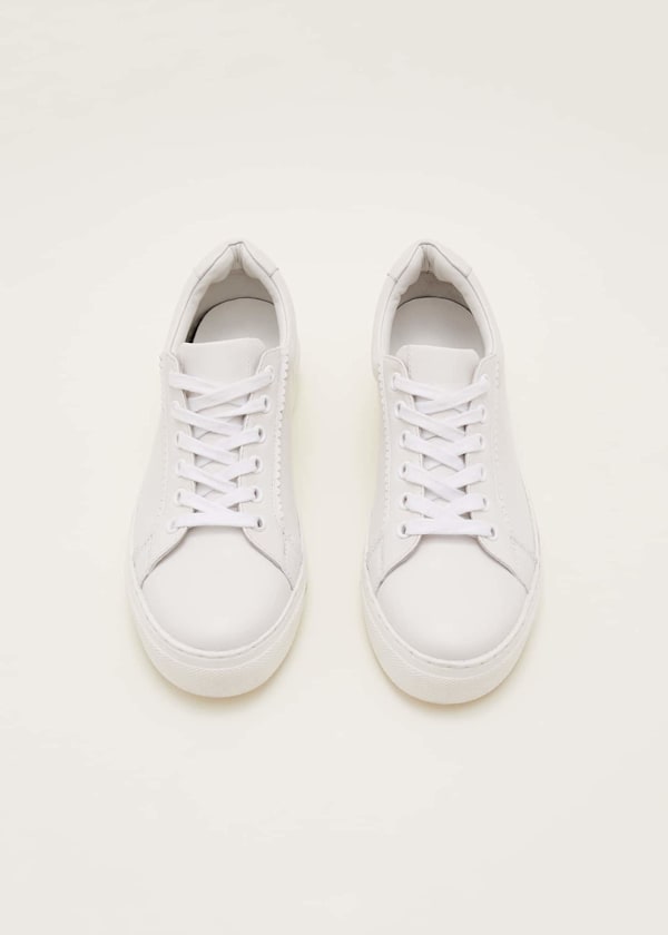 White Leather Trainers