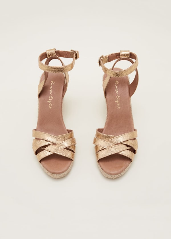 Leather Strappy Espadrille