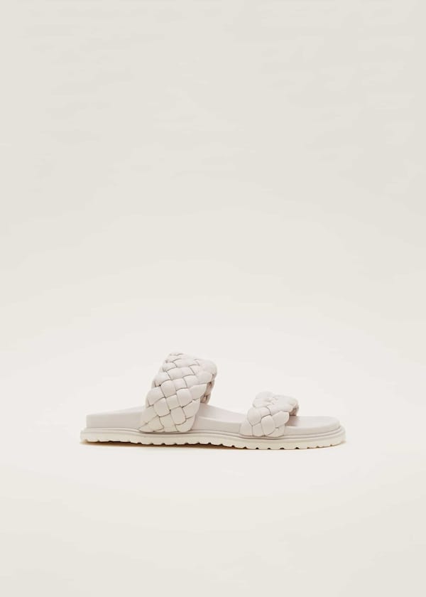 Plaited Leather Slider