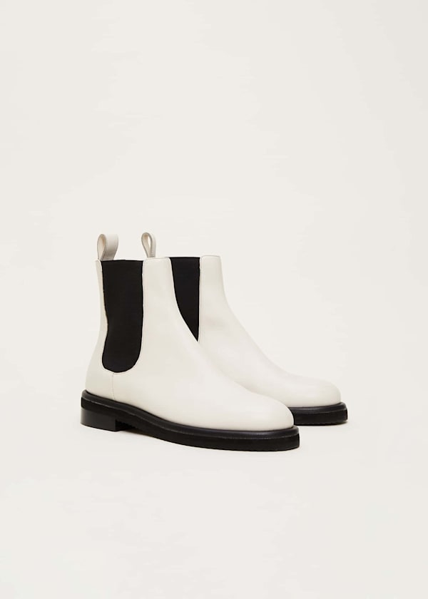 Casual Leather Pull On Ankle Boots