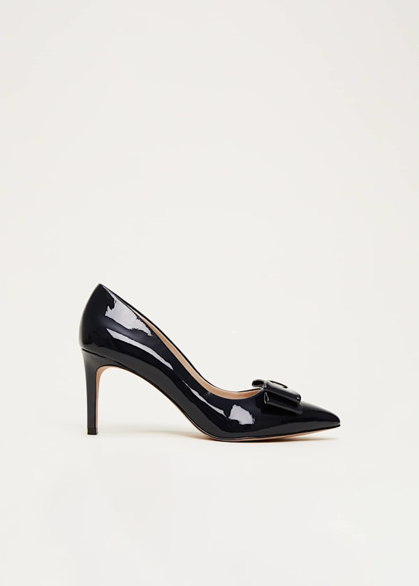 Patent Bow Court Shoe