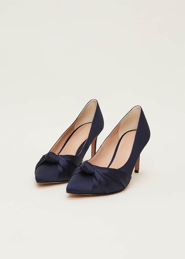 Satin Knot Front Court Shoe