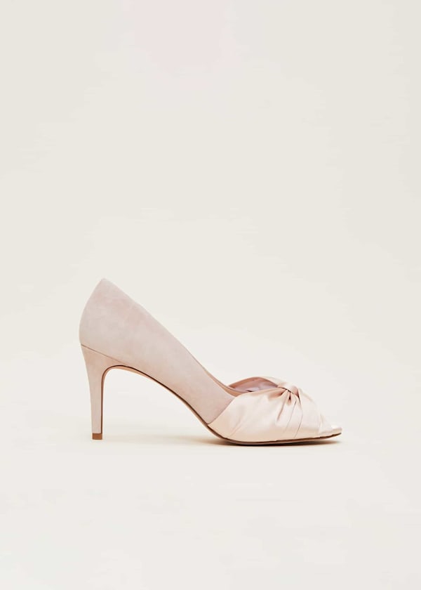 Satin Twist Peeptoe Shoe