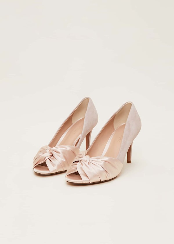 Satin Twist Peeptoe Shoe