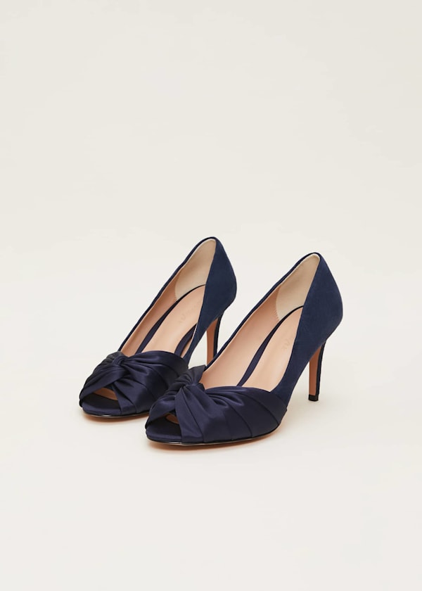 Satin Twist Peeptoe Shoe
