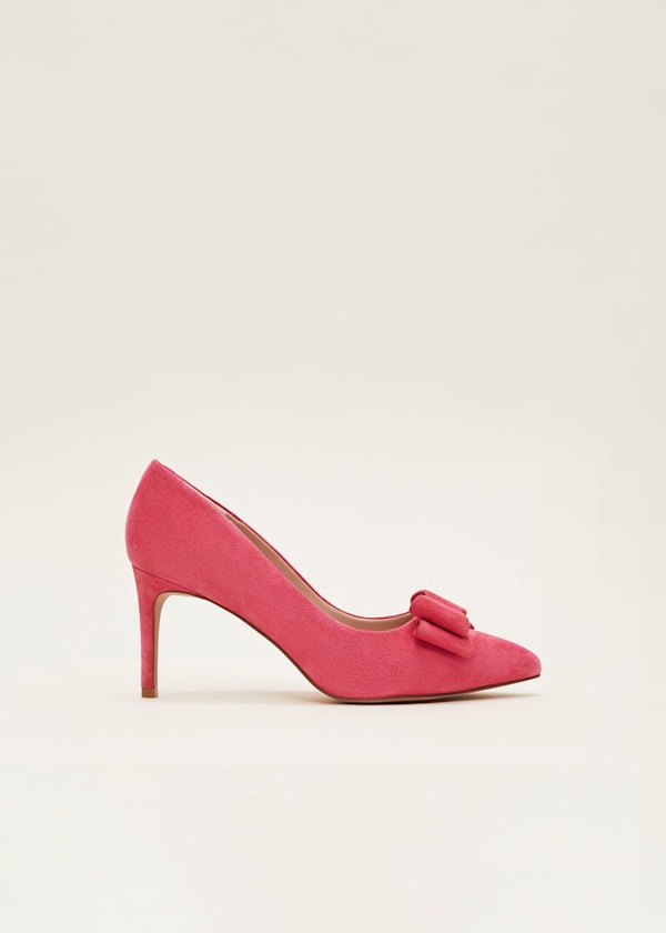 Suede Bow Front Court Shoes