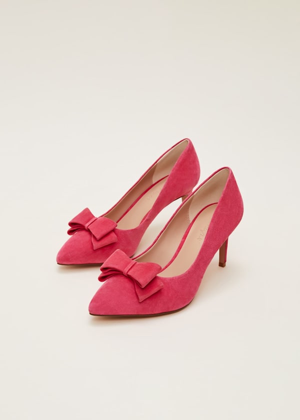 Suede Bow Front Court Shoes