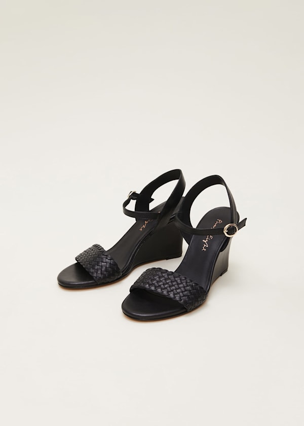 Leather Plait Strap Shoes