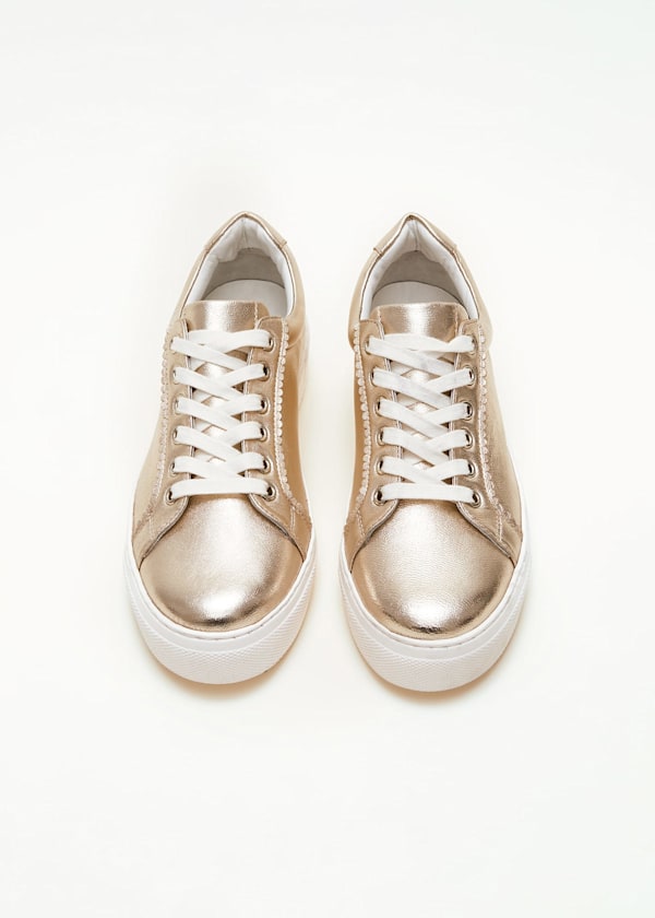 Leather Platform Trainers
