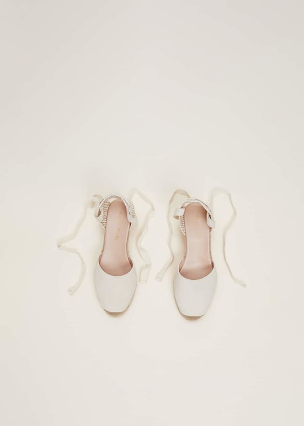 Suede Ankle Tie Espadrille Shoe
