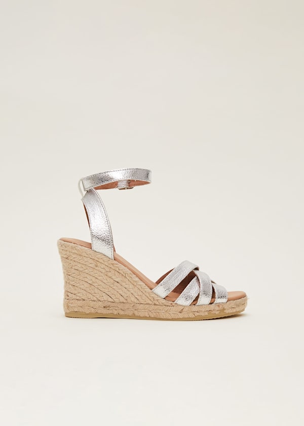 Leather Strappy Espadrilles
