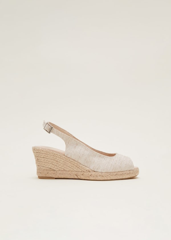 Peeptoe Slingback Espadrilles