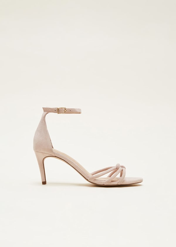 Suede Knotted Barely There Sandal