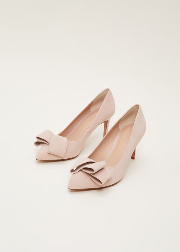 Suede Bow Front Court Shoe