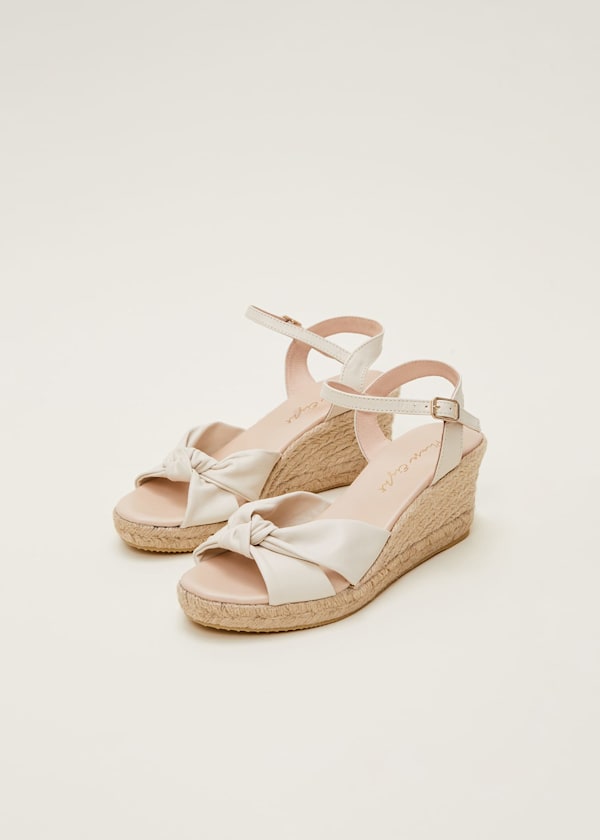 Leather Knot Front Espadrilles