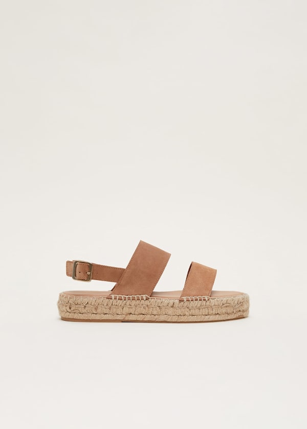 Brown Suede Chunky Sandals
