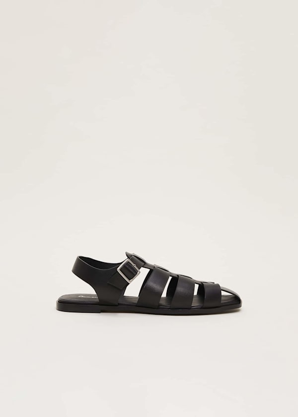 Leather Chunky Strap Sandal