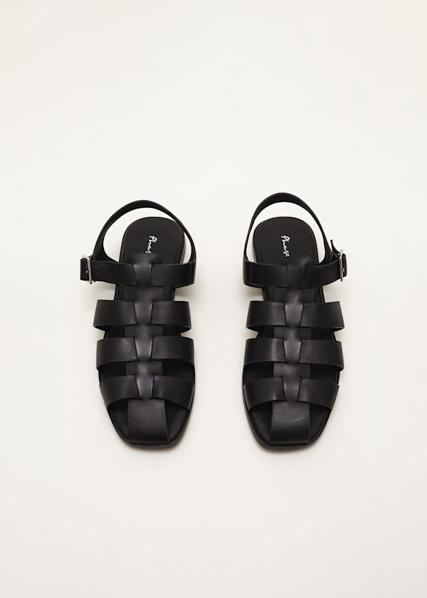 Leather Chunky Strap Sandal