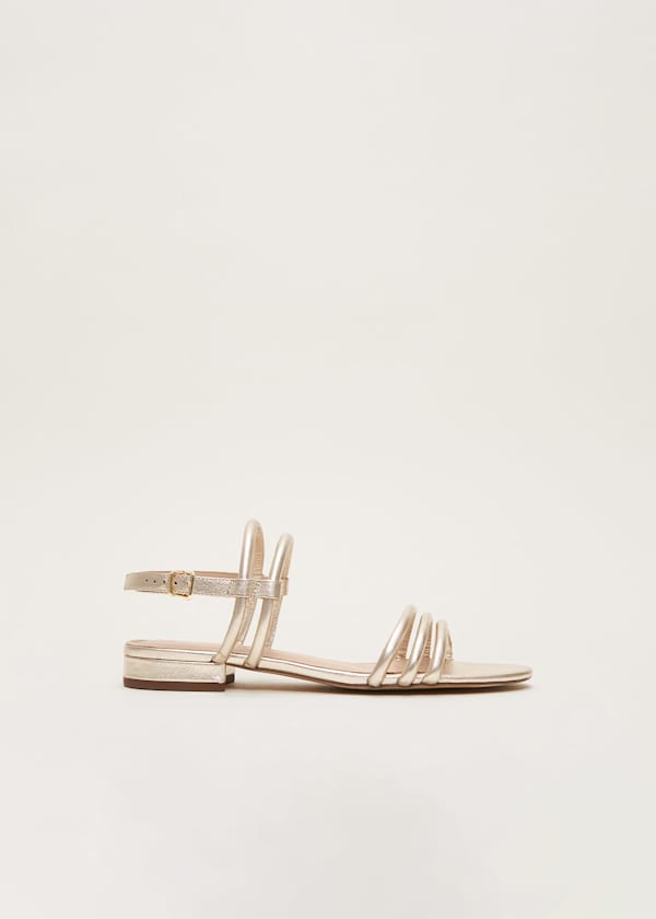 Gold Leather Sandals