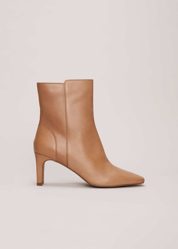 Brown Leather Ankle Boots