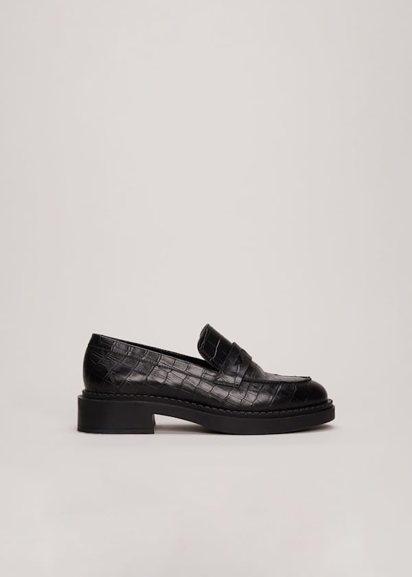 Black Chunky Loafers