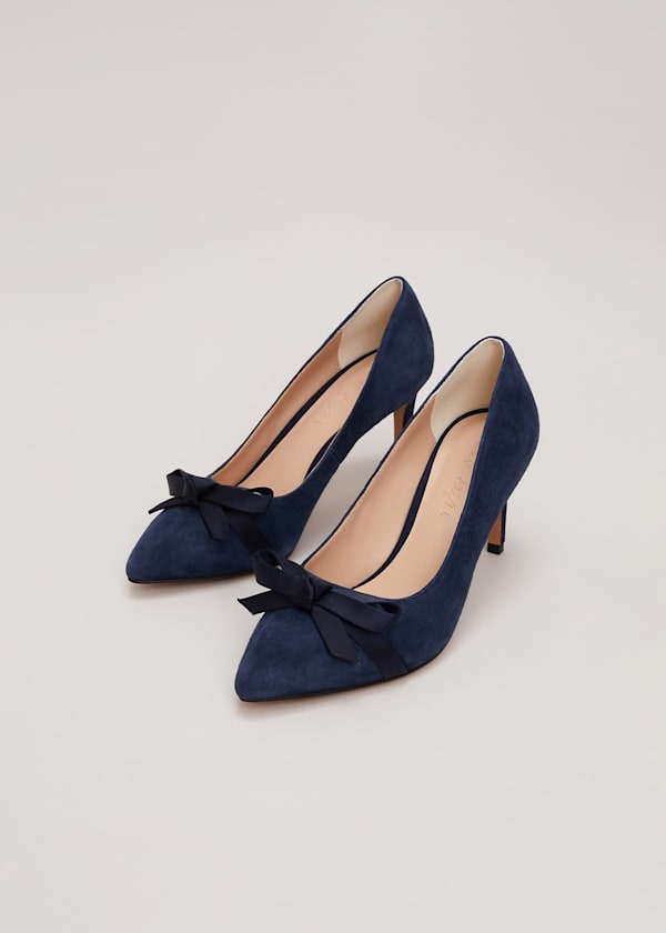 Suede Bow Front Court Shoe