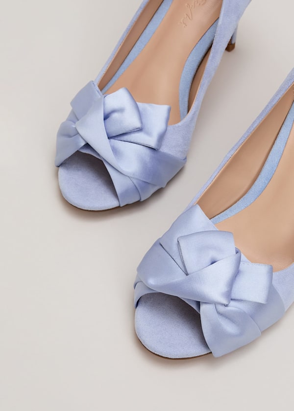 Satin Twist Peeptoe Shoes