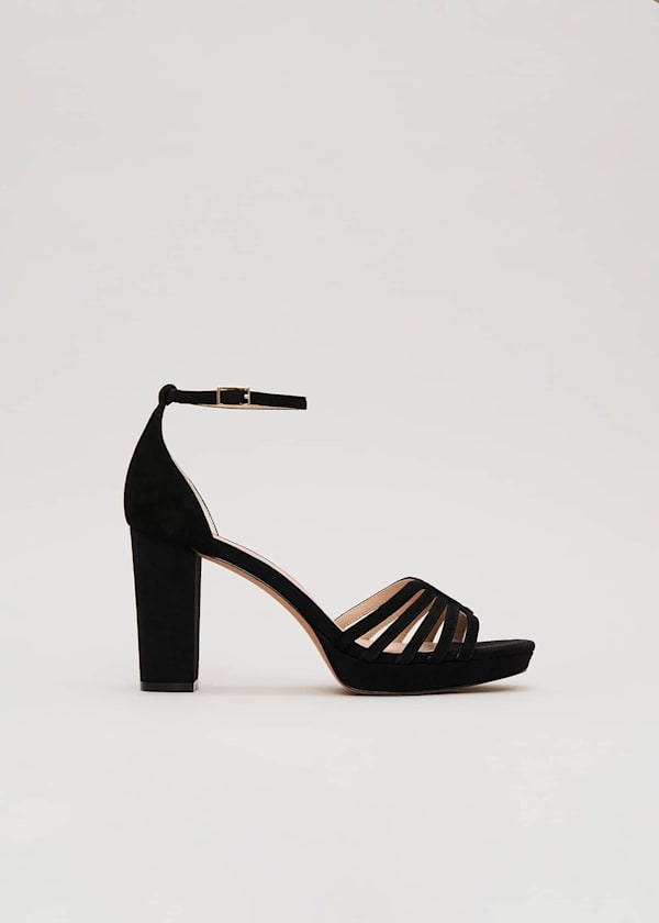 Suede Strappy Platform Shoe