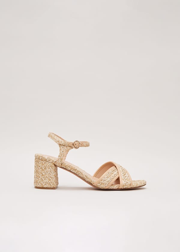 Raffia Block Heel