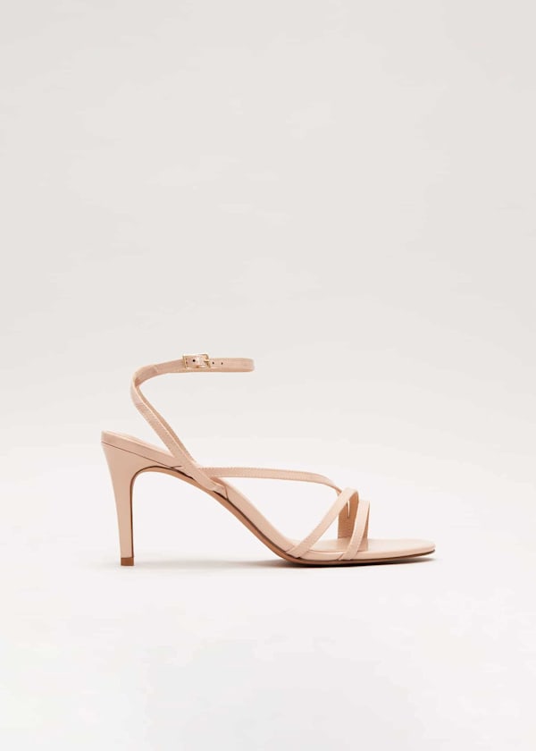 Patent Barely There Strappy Sandal