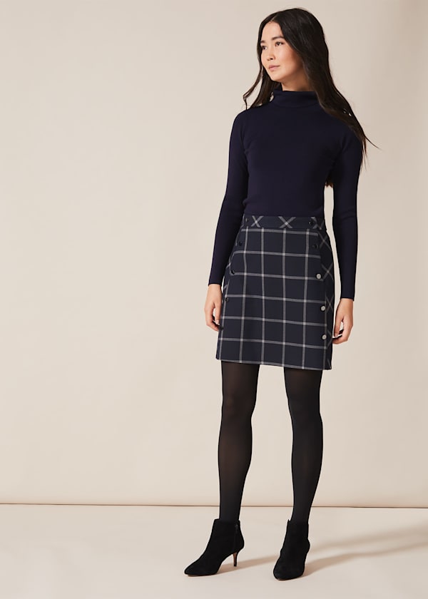 Hermione Check Mini Skirt