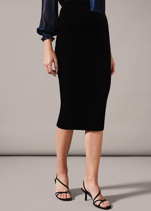 Velvet Midi Skirt