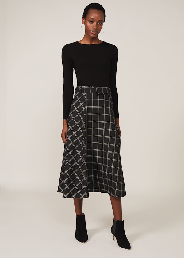 Check A Line Skirt