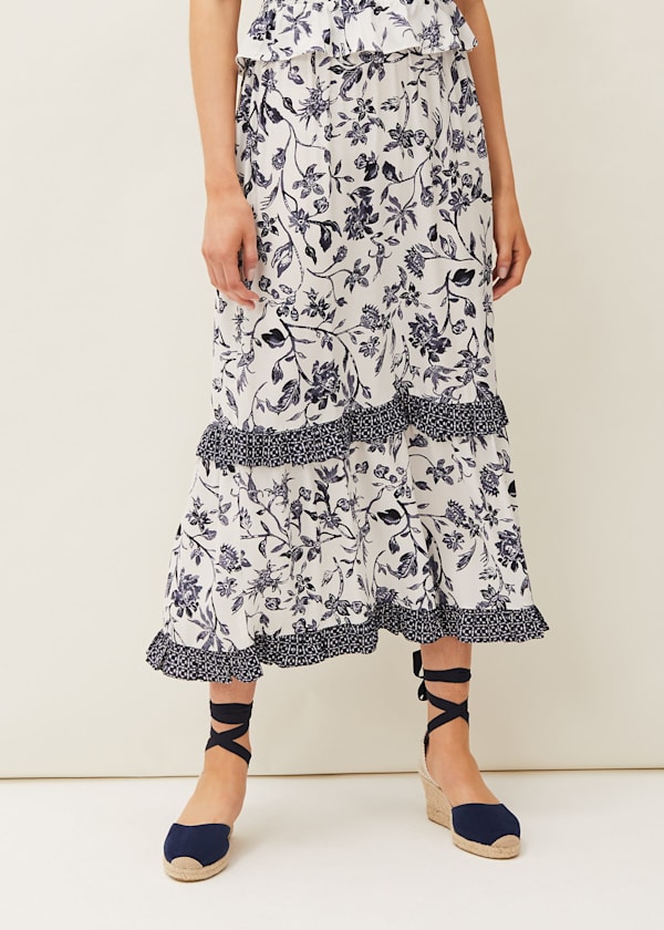 Ferne Floral Co-Ord Midi Skirt