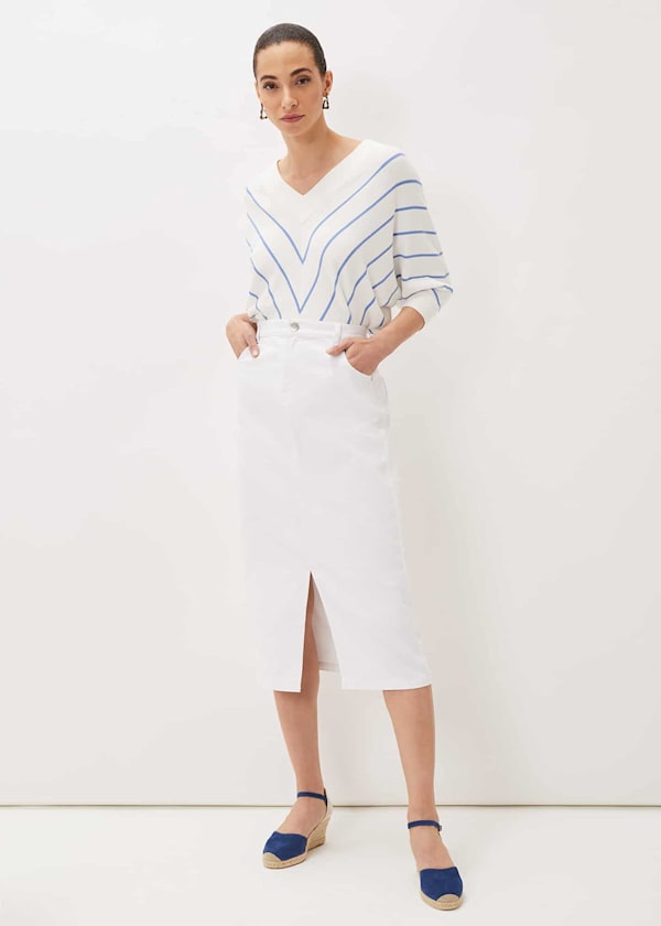 Aubrey Denim Midi Skirt