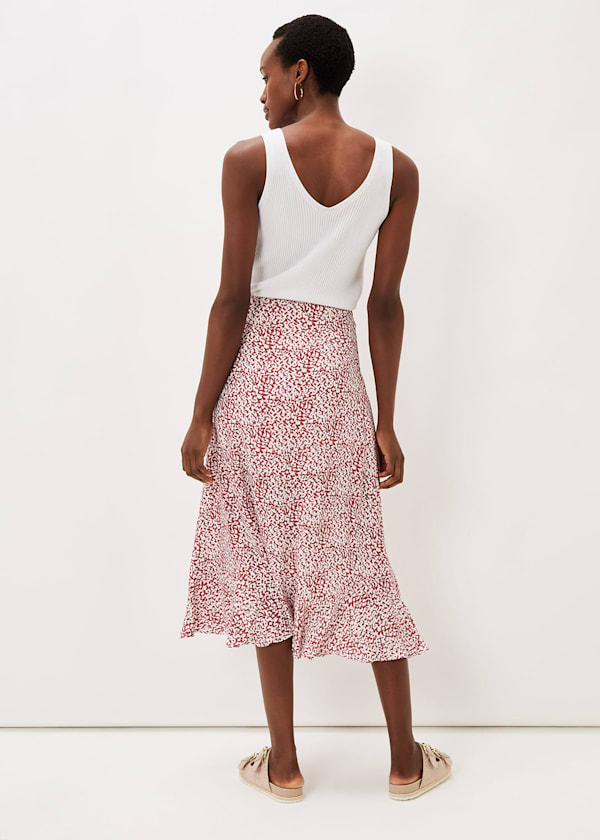 Lara Print Frill Hem Skirt