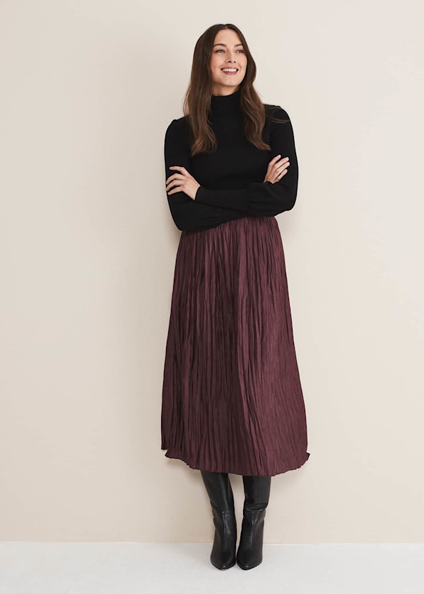 Kate Plisse Midi Skirt