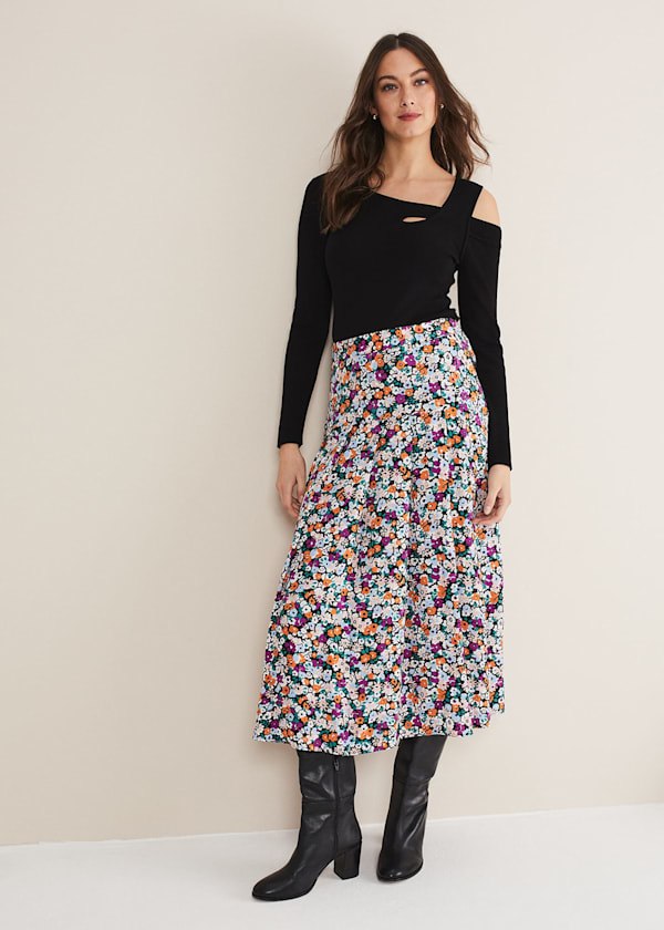 Mona Floral Tiered Skirt