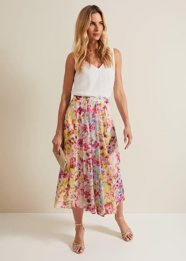 Vivianne Floral Midi Skirt