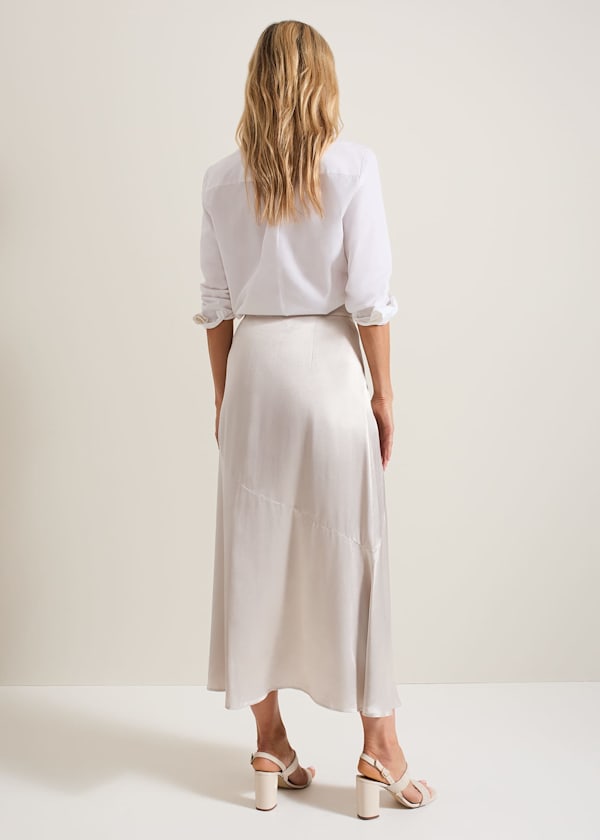 Ophelia Satin Midi Skirt